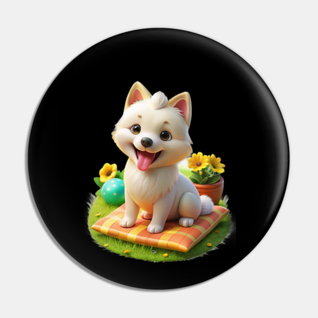Cute Maltese Pomeranian Mix Adorable Maltipom Dog Graphic Pin by IamActiveDog