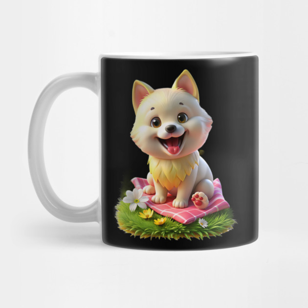 Cute Maltese Pomeranian Mix Graphic | Adorable Maltipom Dog Design by IamActiveDog