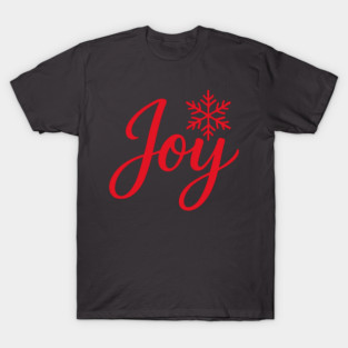 Christmas Joy Script with Snowflake T-Shirt