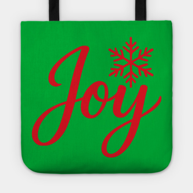 Christmas Joy Script with Snowflake Tote by DonWillisJrArt