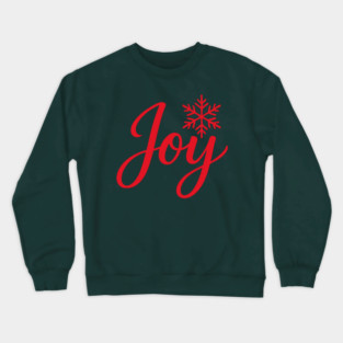 Christmas Joy Script with Snowflake Crewneck Sweatshirt