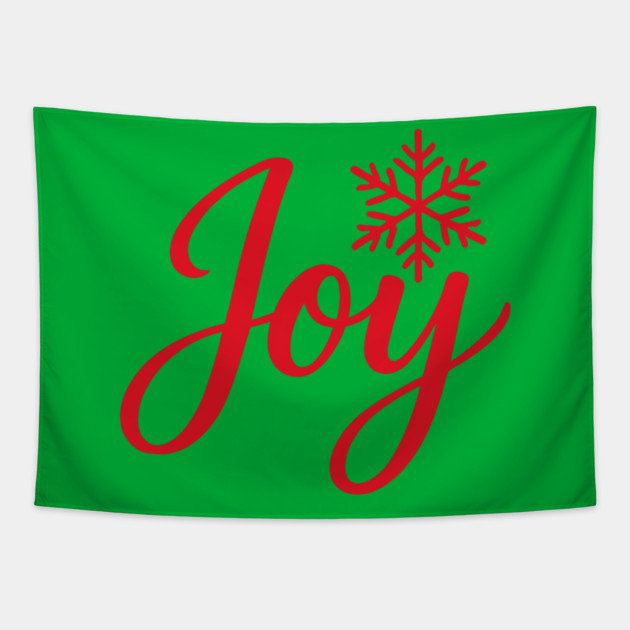 Christmas Joy Script with Snowflake Tapestry by DonWillisJrArt