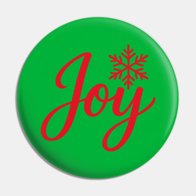 Christmas Joy Script with Snowflake Pin by DonWillisJrArt