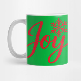 Christmas Joy Script with Snowflake Mug