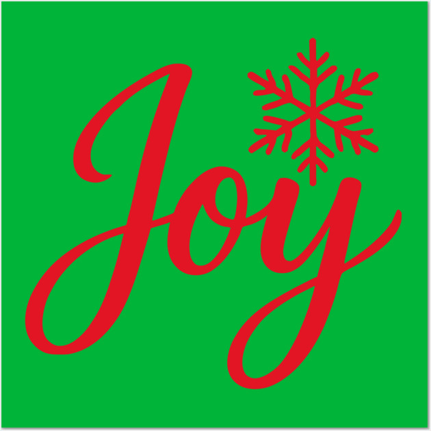Christmas Joy Script with Snowflake Wall Art by DonWillisJrArt