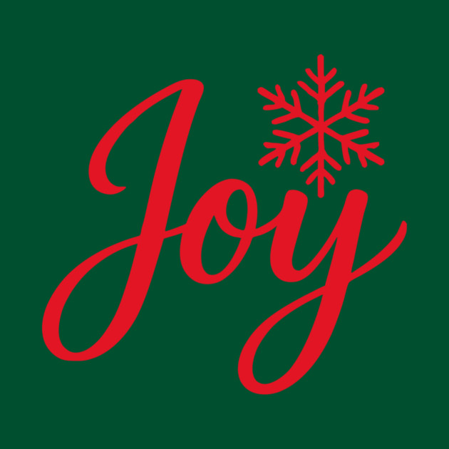 Christmas Joy Script with Snowflake by DonWillisJrArt