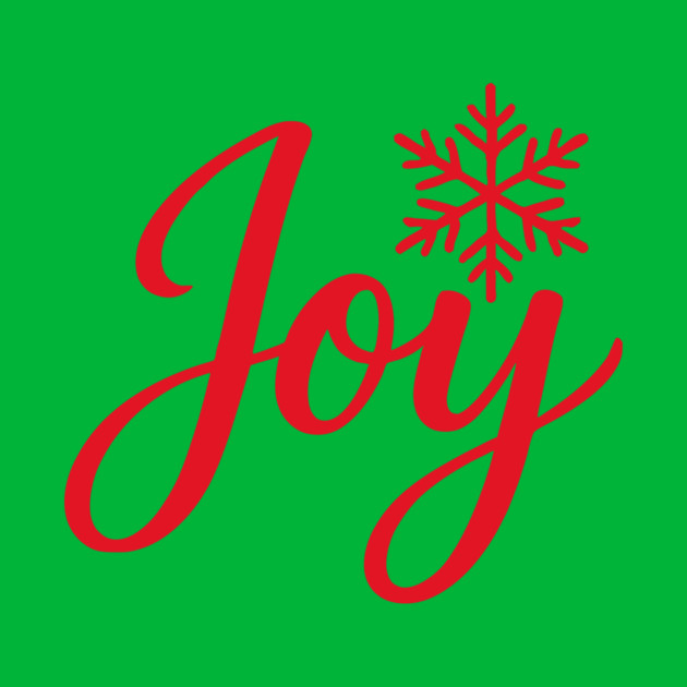 Christmas Joy Script with Snowflake by DonWillisJrArt