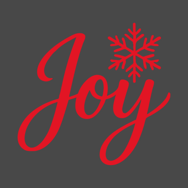 Christmas Joy Script with Snowflake by DonWillisJrArt