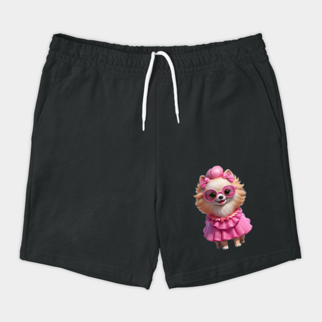 Fashion Pup in Pink – Adorable Pomeranian Art by IamActiveDog