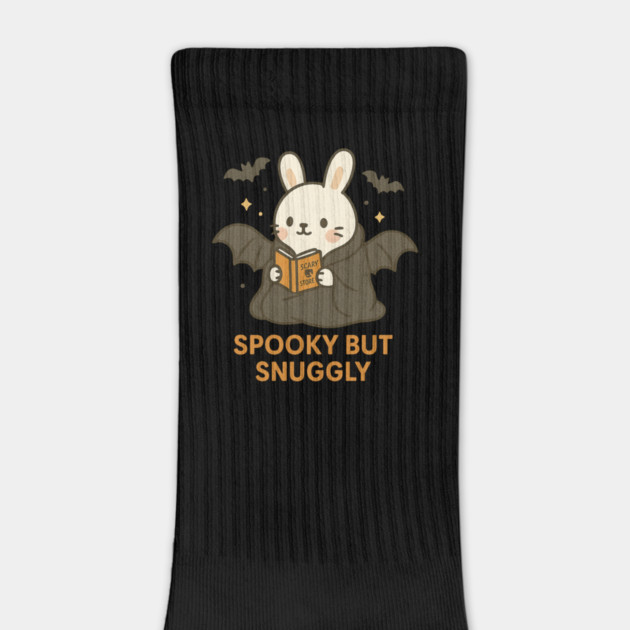 Spooky But Snuggly Bunny in Bat Cape by Anne Lee