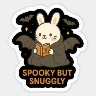 Spooky But Snuggly Bunny in Bat Cape Magnet