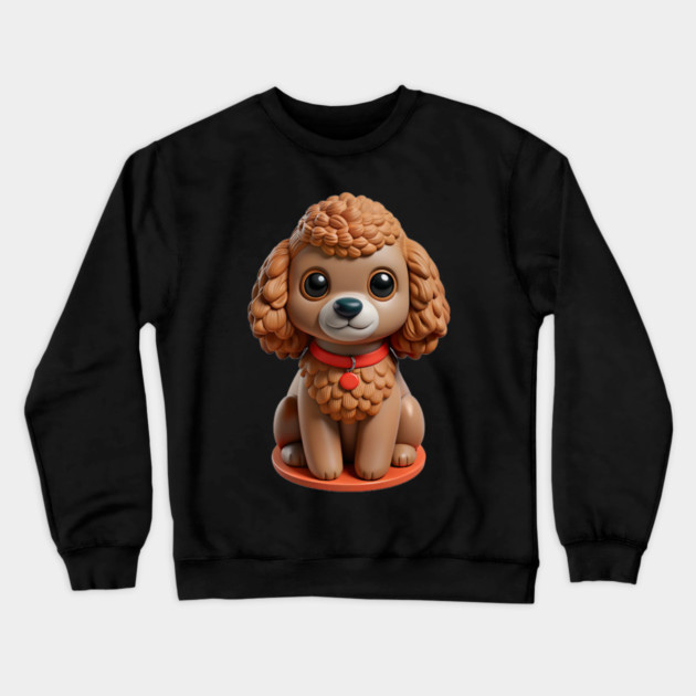 Miniature Poodle Adorable Dog with Curly Fur & Sweet Expression Crewneck Sweatshirt by IamActiveDog