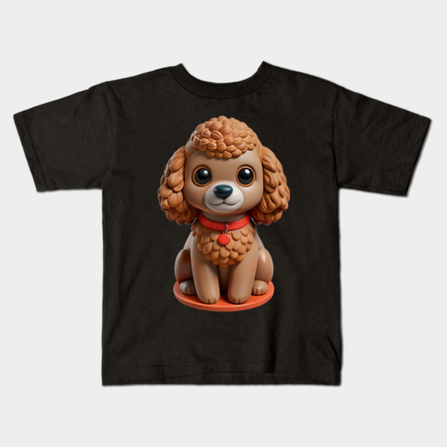 Miniature Poodle Adorable Dog with Curly Fur & Sweet Expression Kids T-Shirt by IamActiveDog
