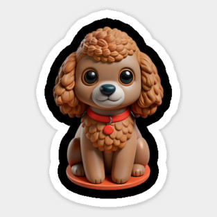Miniature Poodle Adorable Dog with Curly Fur & Sweet Expression Magnet