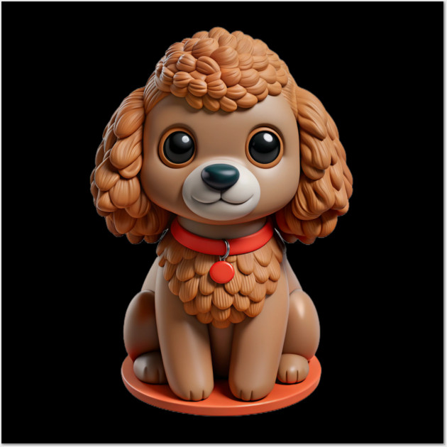 Miniature Poodle Adorable Dog with Curly Fur & Sweet Expression Wall Art by IamActiveDog