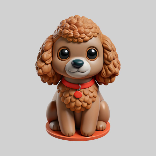 Miniature Poodle Adorable Dog with Curly Fur & Sweet Expression by IamActiveDog