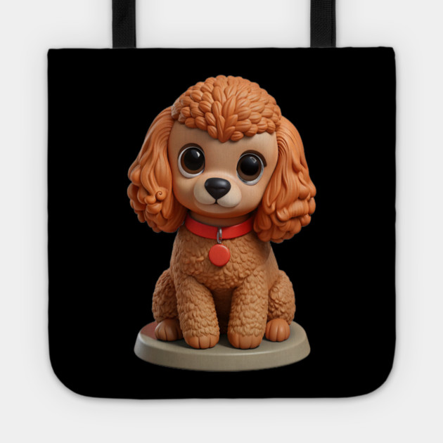 Toy Poodle Cozy Pet – Brown with Leash in Peaceful Garden Mood Tote by IamActiveDog
