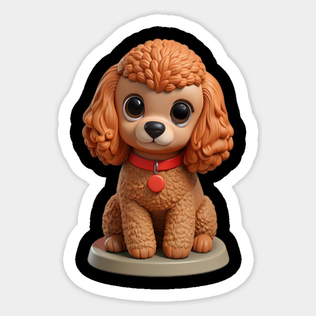 Toy Poodle Cozy Pet – Brown with Leash in Peaceful Garden Mood Sticker by IamActiveDog