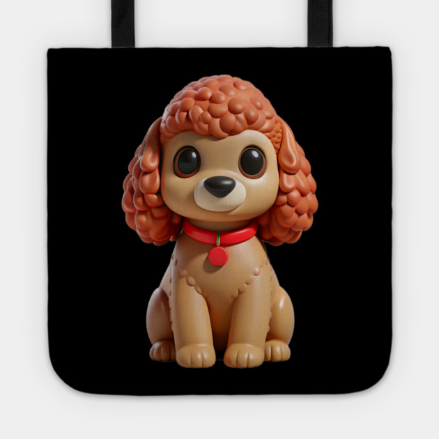 Cartoon Poodle Hypoallergenic Dog with Big Eyes & Cozy Vibes Tote by IamActiveDog