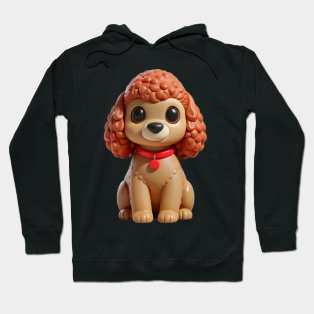 Cartoon Poodle Hypoallergenic Dog with Big Eyes & Cozy Vibes Hoodie by IamActiveDog