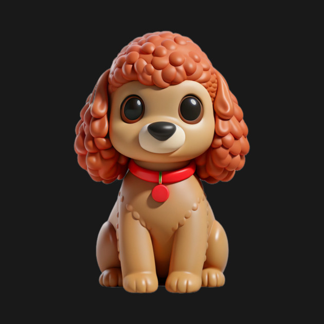 Cartoon Poodle Hypoallergenic Dog with Big Eyes & Cozy Vibes by IamActiveDog