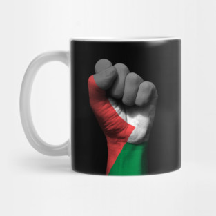 Flag of Palestine on a Raised Clenched Fist Mug