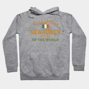 Vintage Pizza Capital Of The World New Haven Connecticut Hoodie