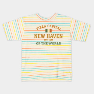 Vintage Pizza Capital Of The World New Haven Connecticut Kids T-Shirt