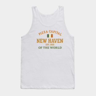 Vintage Pizza Capital Of The World New Haven Connecticut Tank Top