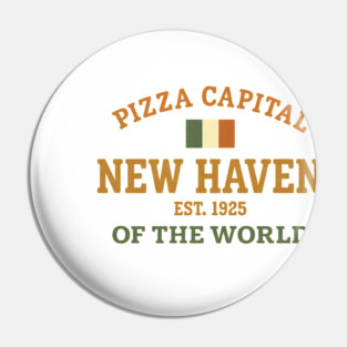 Vintage Pizza Capital Of The World New Haven Connecticut Pin