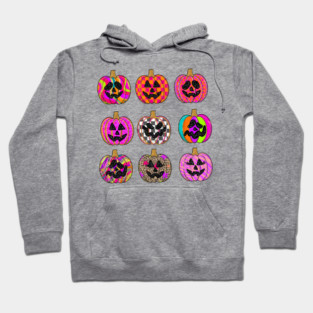 Preppy Colored Pumpkins Ivory Hoodie