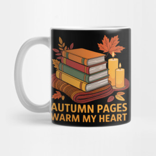 Autumn Books and Candlelight Cozy Vibes Book Lovers Mug