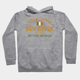 Vintage Pizza Capital Of The World New Haven Connecticut Hoodie