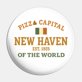 Vintage Pizza Capital Of The World New Haven Connecticut Pin