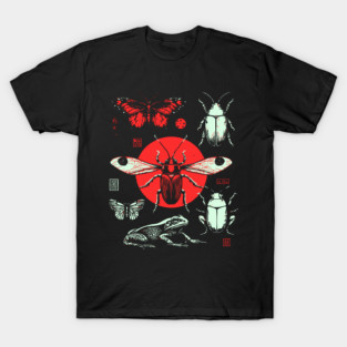 Ukiyo-e Insect Collection - Retro Japanese Entomology Art T-Shirt