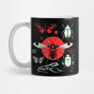 Ukiyo-e Insect Collection - Retro Japanese Entomology Art Mug