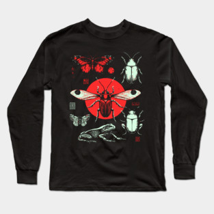 Ukiyo-e Insect Collection - Retro Japanese Entomology Art Long Sleeve T-Shirt