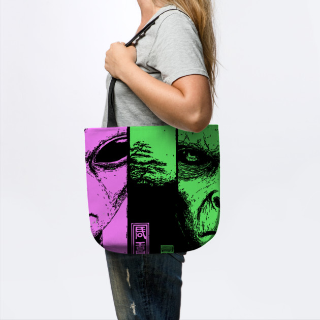 Alien vs Zombie - Retro Sci-Fi Horror Split Portrait by TuncGK