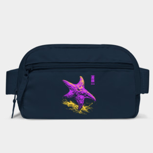 Vaporwave Starfish - Retro Neon Ocean Aesthetic Bag
