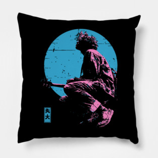 Lofi Moon Guitarist - Vaporwave Chillhop Aesthetic Pillow