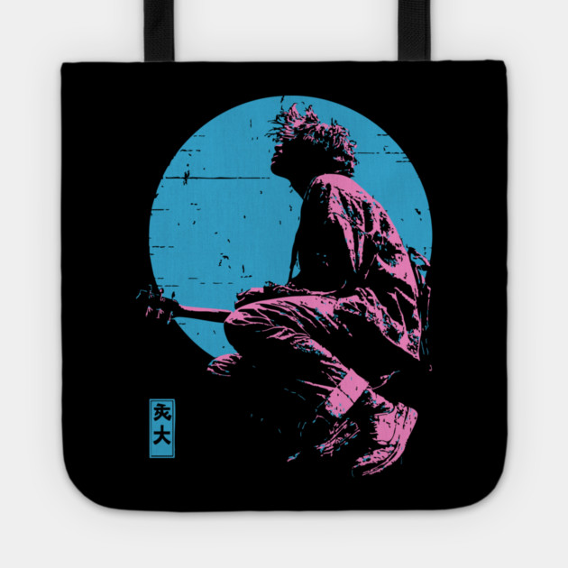 Lofi Moon Guitarist - Vaporwave Chillhop Aesthetic Tote by TuncGK