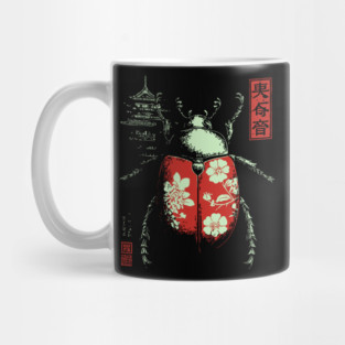 Kabutomushi - Japanese Rhinoceros Beetle Ukiyo-e Art Mug