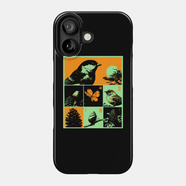 Japanese Nature Study - Ukiyo-e Bird and Frog Art Phone Case by TuncGK