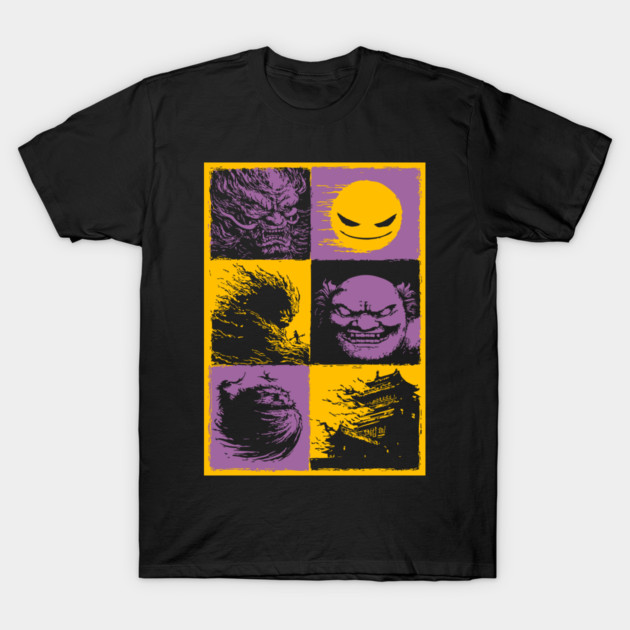 Yokai Demons - Japanese Oni and Hannya Mask Collage T-Shirt by TuncGK