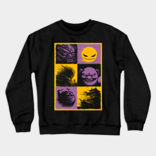 Yokai Demons - Japanese Oni and Hannya Mask Collage Crewneck Sweatshirt