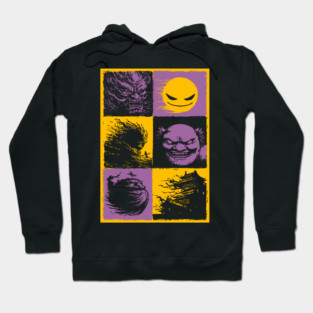 Yokai Demons - Japanese Oni and Hannya Mask Collage Hoodie