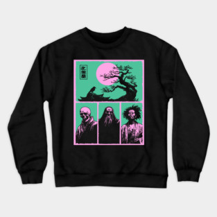 Zen Masters Memento Mori - Ukiyo-e Bushido Philosophy Crewneck Sweatshirt