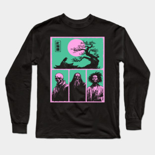Zen Masters Memento Mori - Ukiyo-e Bushido Philosophy Long Sleeve T-Shirt