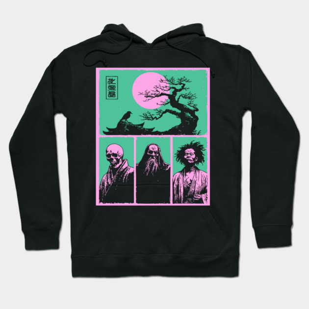 Zen Masters Memento Mori - Ukiyo-e Bushido Philosophy Hoodie by TuncGK