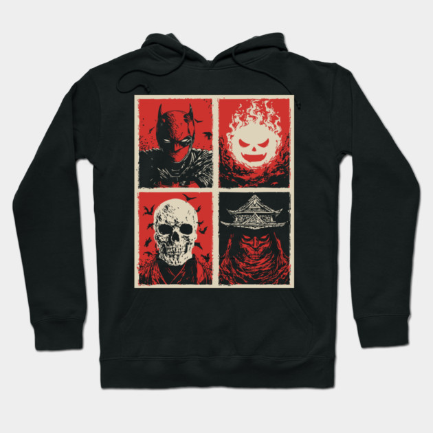 Gothic Vigilante & Ninja Horror - Retro Comic Book Art Hoodie by TuncGK